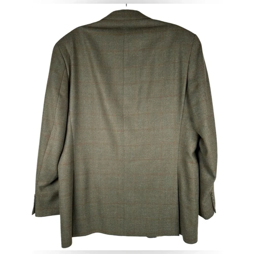 Lauren Ralph Lauren 100% Wool Gray Brown Check Sport Coat Blazer Men’s 44L NWOT